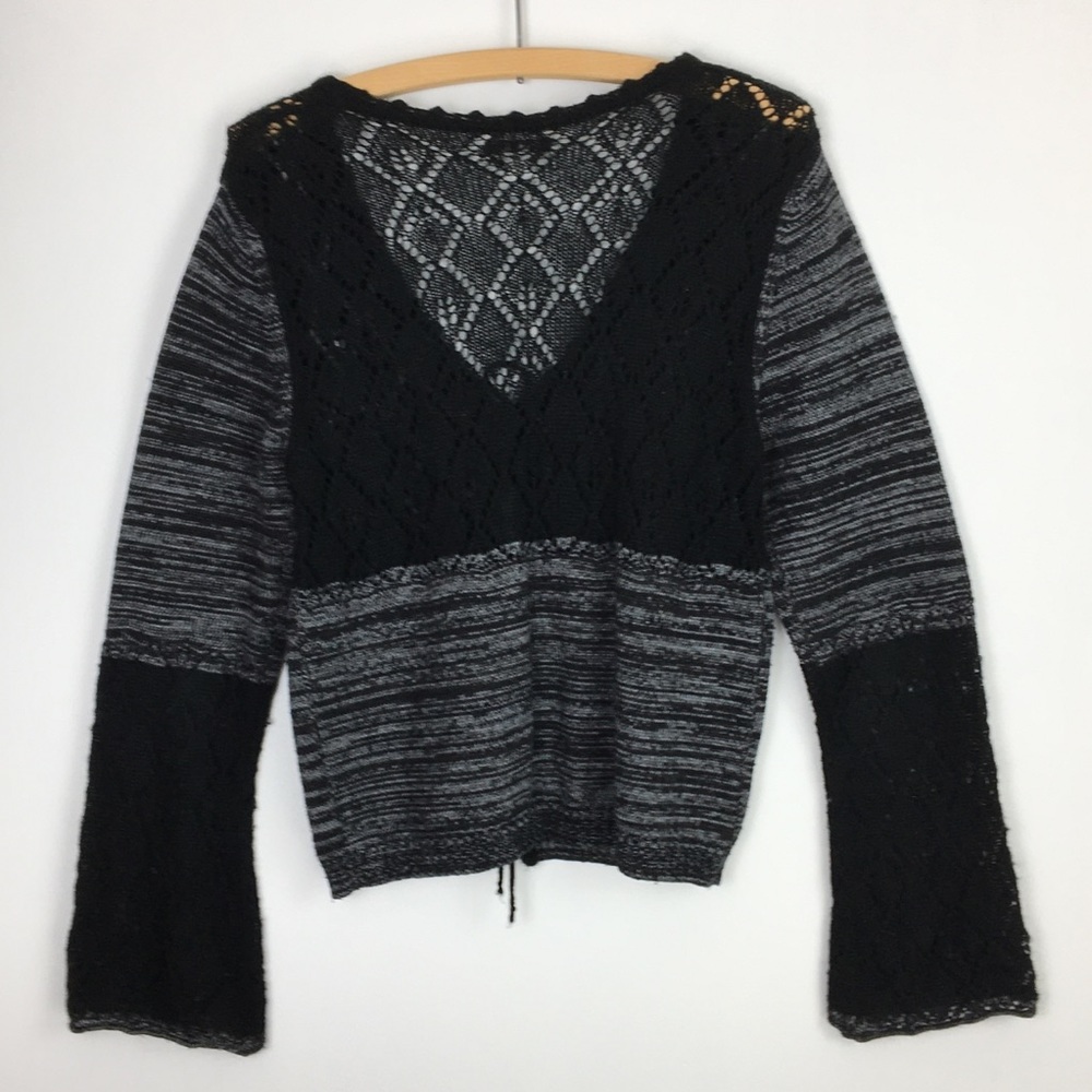 Vintage Y2K Boho Lacy Knit Cardi Cami Combo SISLEY - Picture 6 of 16